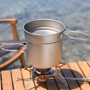 Camping Cookware Set Compact 1100ml Hard Titanium Camping Pot and Pan Outdoor Cooking Gear - Product Image 4