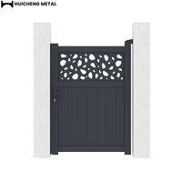Portail latéral de clôture de jardin en alliage d'aluminium découpé au laser, personnalisable et moderne, avec un design automatique à battant de style australien pour villas
