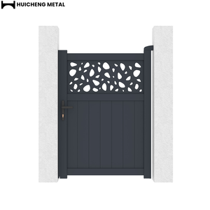 Portail latéral simple en aluminium découpé au laser, personnalisable, design moderne à ouverture automatique pour villas, couleur principale en alliage d'aluminium - Product Image 2
