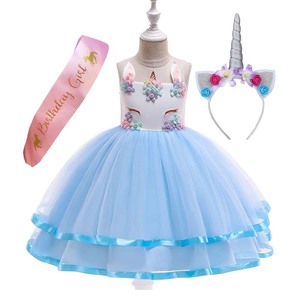 Lo más nuevo de <span class=keywords><strong>2023</strong></span>, disfraz de Navidad, Carnaval, niños, Princesa, vestido de niña, unicornio con diadema de unicornio, faja, - Product Image 4