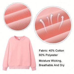 Sweat-shirt personnalisé de haute qualité 100% coton, imprimé neutre, streetwear d'hiver, sans cordon, vente en gros - Product Image 4