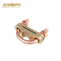 Collier de serrage pour piquet de terre en U résistant à la corrosion, robuste, pour câble de protection contre la foudre en construction
