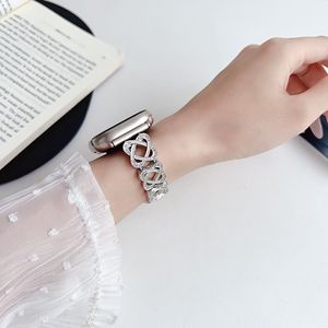 Nouveau <span class=keywords><strong>bracelet</strong></span> en métal brillant pour <span class=keywords><strong>Apple</strong></span> <span class=keywords><strong>Watch</strong></span> Band <span class=keywords><strong>SE</strong></span> 6, <span class=keywords><strong>bracelet</strong></span> de remplacement de luxe pour femmes avec diamants pour IWatch 5 4 3 49 mm 44 mm 38 mm - Product Image 4