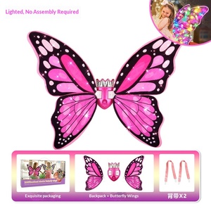 Décoration de fête, balançoire papillon, lumières colorées lumineuses <span class=keywords><strong>en</strong></span> mouvement, ailes de fée papillon, déguisement de fille, jeu de rôle pour enfants - Product Image 6