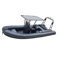 Meilleure vente CE 680 Sport pêche petit luxe Hypalon Orca PVC Deep V RIB bateau avec moteur