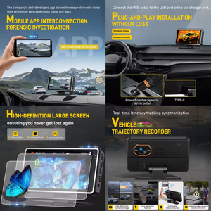 Podofo HUD Affichage Tête Haute pour Voiture Version Internationale Affichage de Vitesse 5'' Caméra DVR Enregistrement en Boucle Plug & Play pour Voiture/Bus/Camion - Product Image 3