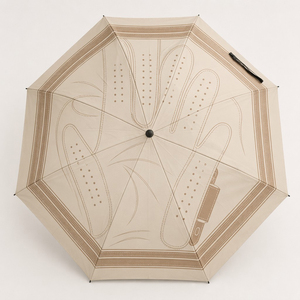 Paraguas de golf curvo de 47/54/62/68 pulgadas con protección UV, apertura automática, ventilado, de doble capa, resistente al viento, con logo. - Product Image 5