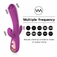 JoyPark 10-Gang Wasserdichter IPX5 USB-Aufladbarer Umweltfreundlicher Nicht-Geschmierter Zungenvibrator für Frauen G-Punkt Klitoris Brustwarzen