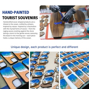 Artisanat en résine époxy Océanique avec créatures marines et <span class=keywords><strong>tortue</strong></span>, pièces uniques en résine et bois, parfait pour la décoration intérieure et comme cadeau <span class=keywords><strong>de</strong></span> Noël - Product Image 6