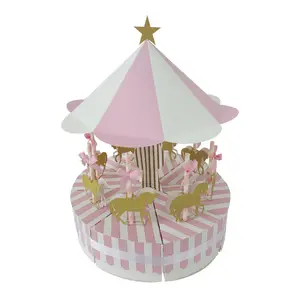 New Hot Selling Baby Shower Carousel Decorations Birthday Party Paper Box Party Supplies Props