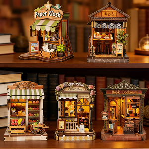 2026 Cottage Puzzle in Legno Y-TOP Collezione Case in Miniatura Kit Fai da Te 3D Casa delle Bambole in Legno con LED, Artigianato Decorativo per Angolo Lettura - Product Image 1
