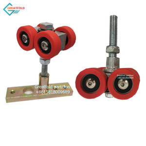Herrajes Modernos para Paredes Móviles con Ruedas de <span class=keywords><strong>Nylon</strong></span> y Rieles Deslizantes de Aluminio, Rodillos Superiores para Paneles de Puertas Correderas - Product Image 5