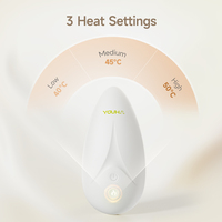 Masajeador de lactancia eléctrico recargable YOUHA Factory con 3 niveles de calor, silicona suave, cómodo, impermeable, OEM