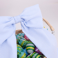 Nouveau nœud décoratif en maille bulle pour panier de Pâques, décoration de couronne de Pâques, ruban, nœud suspendu pour les fêtes de famille