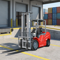 Montacargas Eléctrico de Contrapeso Liftron Serie DL CPD35L con Neumáticos Sólidos para Transporte de Equipos de Construcción Vial, 3.5 Toneladas, con Batería de Litio