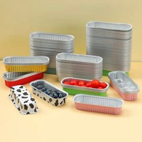 Boîte rectangulaire jetable en aluminium doré/argenté pour friteuse à air, four, barbecue et emballage alimentaire, épaisseur personnalisée