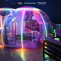 Tente bulle sphérique en polycarbonate OULUO pour événements extérieurs, lieux de mariage, glamping, avec structure en alliage d'aluminium