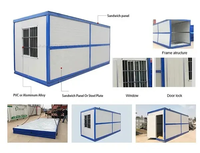 Conteneur de stockage pliable de luxe Maison Duplex Préfabriqué Maisons modulaires détachables Meubles Hôtel Chine Acier Moderne WH