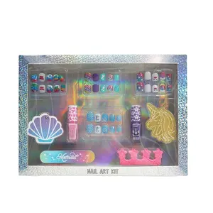 Kit nail art 01 ensemble de vernis de beauté cadeau pour enfant ensemble de vernis à ongles pour enfant faux ongles