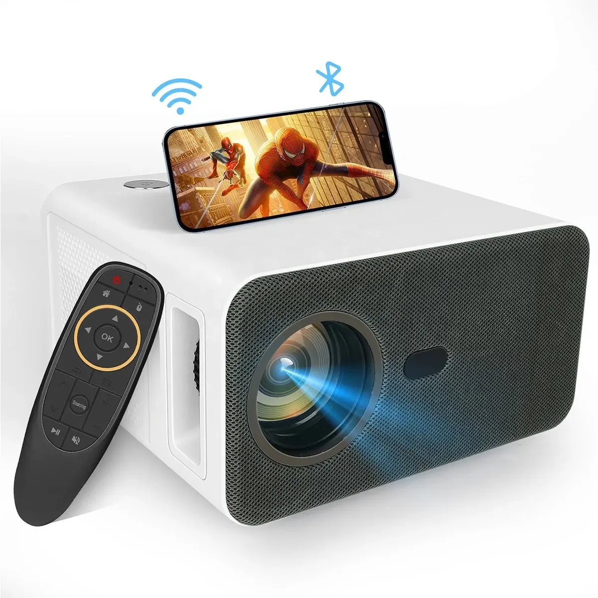 Draagbare Projector Voor Xiaomi 5G Wifi 2 + 16G Ram Rom 15000 Lumen Full Hd Lcd 300Inch Scherm Home Theater Led 1080P Projector