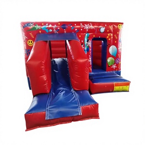 Castillo inflable comercial con tobogán y zona de saltos para fiestas infantiles, chateau gonflable - Product Image 1