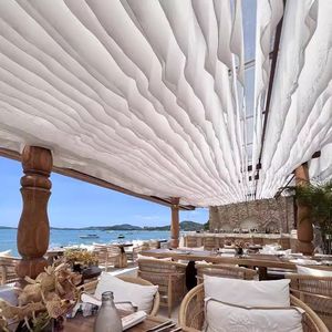 Vento-azionato da soffitto tenda di garza decorazioni per festa nuziale <span class=keywords><strong>sala</strong></span> matrimonio soffitto sospeso <span class=keywords><strong>tende</strong></span> di nozze - Product Image 6