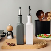 Botol Minyak Keramik 300 ml Anti Bocor, Wadah Minyak Dapur dengan Tutup, Botol Minyak/Cuka Tahan Lama, Botol Bumbu