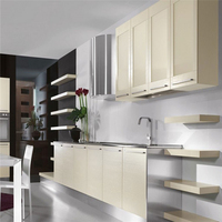 Meubles de cuisine modulaires modernes style Shaker à prix d'usine, construction en MDF et acier inoxydable, designs personnalisés, évier inclus pour appartement de luxe