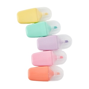 Xiyuan Papelería personalizada Juego de 4 piezas de Mini bolígrafos Resaltadores de punta plana Diseño estético <span class=keywords><strong>simple</strong></span> para uso escolar - Product Image 1