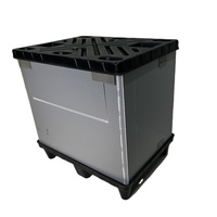 Grande caisse empilable robuste en plastique PP en nid d'abeille empilable Gaylord pour l'expédition et le stockage de caisses en vrac