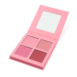 Factory OEM Private Label Puder Rouge langlebige hoch pigmentierte 4 Farben kosmetische Make-up Rouge-Palette