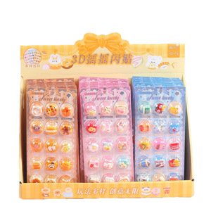 Adesivi Kawaii 3D con Fiori Liquidi e Glitter Fluttuanti, Impermeabili, Stile Floreale Femminile - Product Image 2
