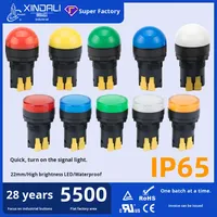 AD22-22DS 22mm Lampe de signalisation LED industrielle en plastique IP65 étanche, CRI 98 élevé, connexion rapide par bornes à ressort, pour panneau de commande pilote