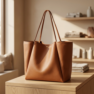 Pochette décontractée pour femme en cuir véritable, légère, imperméable, souple, durable, grande capacité, écologique et tendance - Product Image 2