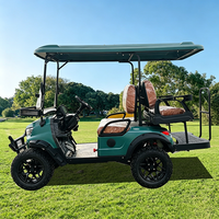 Voiturette de golf électrique surélevée 4 places tout-terrain pour la visite des sites touristiques, idéale pour les parcs, les stations balnéaires et les hôtels