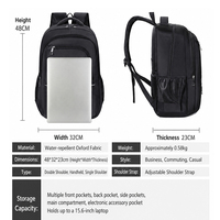 Sac à dos pour ordinateur portable avec chargement USB, décontracté et tendance, multi-poches, léger, pour voyages d'affaires, pour hommes, étudiants, sacs à dos pour livres