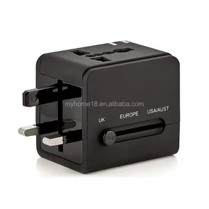 Hot sale travel adapter with dual usb port, universal adaptor, UK to EU plug adapter