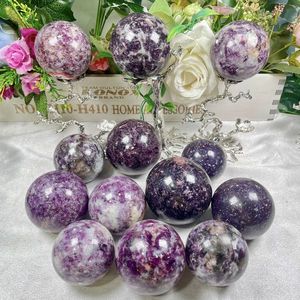 Wholesale Polished Natural Purple Lepidolite <b>Sphere</b> for Home Desktop Decoration - Product Image 1