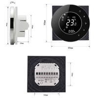Termostat Fan Coil, Pengontrol Suhu AC Sentral Digital LCD, Mode Otomatis Pendingin dan Pemanas