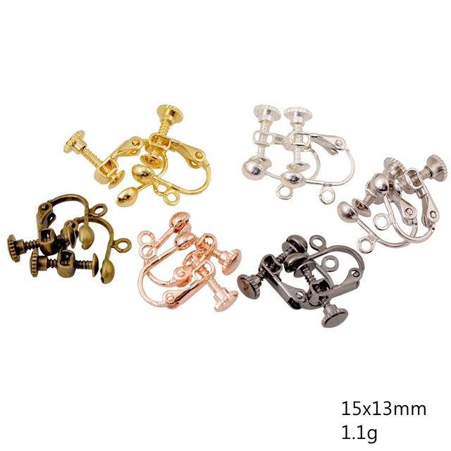 Cheap Jewelry Accessories Hoops Parts Golden Screw Earring Clips