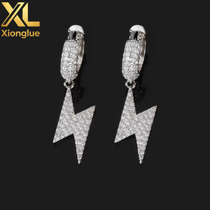 Pendientes de Aro Circulares con Circonitas Micro Pavimentadas, Estilo Hip Hop, Modernos y Únicos, Unisex, Joyería Europea y Americana Más Vendida - Product Image 2