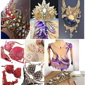 OLeeya Meilleure vente Strass à coudre en acrylique, forme œil de cheval, pierre marquise, navette, cristal à dos plat pour tissu et robes - Product Image 6
