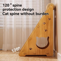 Griffoir pour chat en bois massif de haute qualité et structure d'escalade, matériau en sisal naturel pour une durabilité et une utilisation écologique