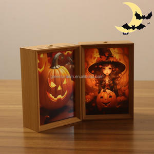 Lámpara de noche Marco de fotos de madera Usb 3D Luz de noche Pintura Diseño personalizado Dibujos animados Led Imagen retroiluminada Marco de fotos de <span class=keywords><strong>anime</strong></span> - Product Image 3