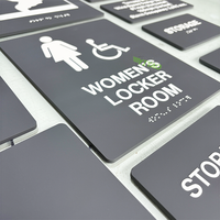 Plaques de porte en acrylique YIYAO pour salle de bain, bureau, toilettes, signalétique ADA