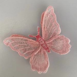 Bordado Applique Garment Patches Patch Forma Borboleta em Organza Garment Bordado - Product Image 5