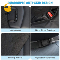 Housses de siège arrière pour voiture, 100% étanche avec fenêtre visuelle en maille, Durable, anti-rayures, antidérapant, hamac de voiture pour chien