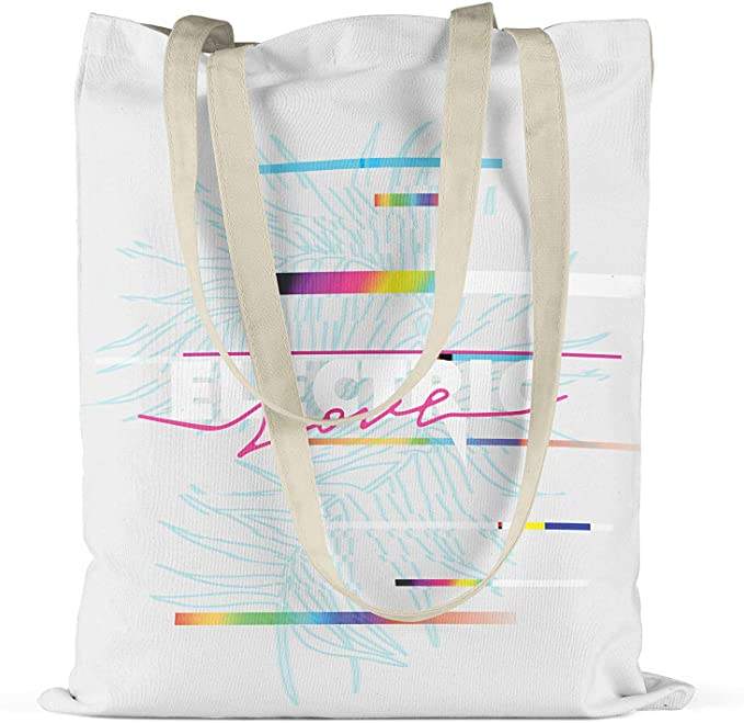 Customized recycle organic cotton canvas tote shopping bag with print logo promotional supplier