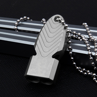 Sifflet double tube en alliage de titane, qualité industrielle, DIY, OEM, survie en extérieur, EDC, haute fréquence, outil d'urgence portable
