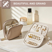 Sac de rangement pliable pour bijoux, pochette de rangement multi-poches pour collier, cadeau de voyage